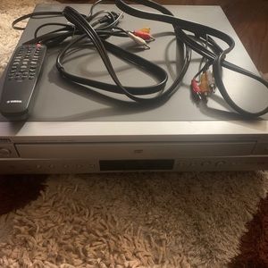 DVD 5 disk player with subwoofer and home theater